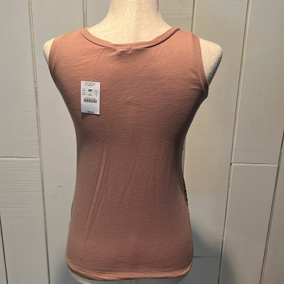 J.Crew Factory Rose Gold Sequined Tank Top size small - Picture 2 of 8